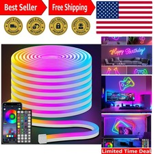 50FT Led Neon Rope Lights Control with App/Remote,Flexible Led Rope Light,Mul...