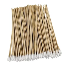 400 Pcs 6 Inch Long Bamboo Cotton Swabs with Wooden Handles-Cotton Tip Applic...