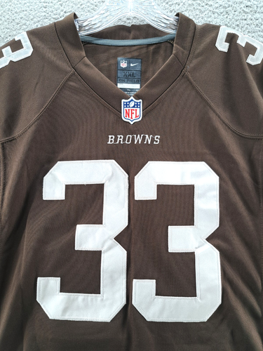 Nike On Field Trent Richardson Cleveland Browns NFL Jersey Mens 2XL #33 Logo NWD - Picture 2 of 17