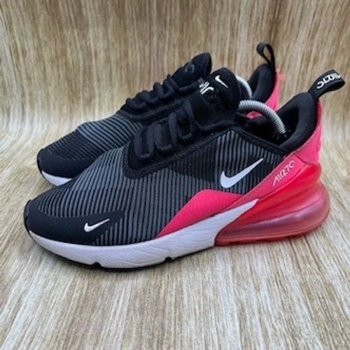 Nike Air Max 270 Tejido Para Mujer Talla 7 Zapatos para Correr Negro Corredor Rosa AR0302-003 Foto 3 de 4