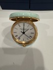 Halcyon Days Enamel Travel Alarm Clock Fork Tailed Emerald Hummingbird