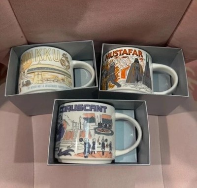 Starbucks Star Wars Mustafar, Jakku, Coruscant, Been There Set Of 3 Coffee Mugs