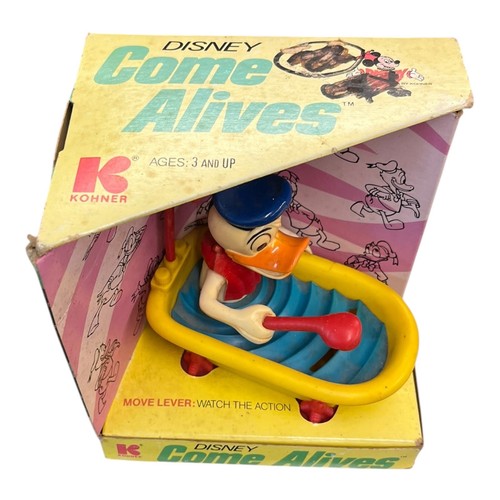 Vintage Disney Kohner Come Alives Donald Duck in Bathtub Toy in Original Box - Picture 2 of 5