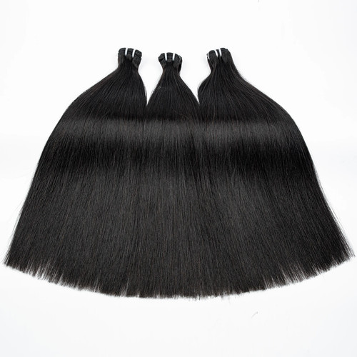 Confezione Capelli Umani 15A Doppio Disegno Estensione Capelli Vergini Lisci 100g/pacchetto 1Pz - Foto 14 di 17