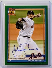🔥2026 Topps Johan Santana 1991 Auto Green /99 New York Mets
