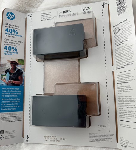 2er-Pack HP Original 962XL schwarze Tinte 3JB35BN Ablaufdatum 03/2027 + kostenloser Versand - Bild 2 von 4