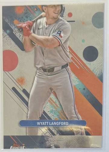 2025 Finest Baseball Common #22 Wyatt Langford Texas Rangers MISCUT
