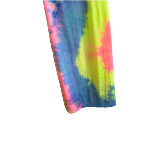 maxi abito neon tie dye M matita rave beach resort boho fairycore sexy party Y2K - Foto 4 di 6