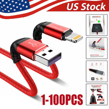 Braided Fast Charger Cable Heavy Duty USB lot Cord For iPhone 14 13 12 11 X XR 8