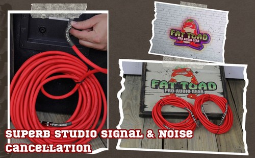 FAT TOAD Speaker Cables 1/4 Male Jack 25ft DJ Cords PA Audio Stage Studio Wires - Picture 7 of 14