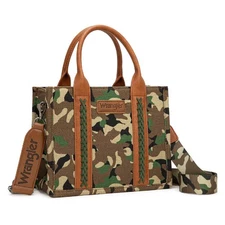 WG286-8120 Wrangler Camo Print Concealed Carry Tote/Crossbody