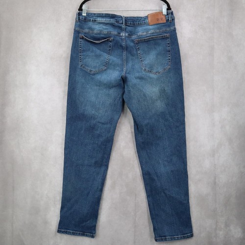 DKNY Blau Straight Fit Tapered Duane Herren Baumwolle 36X30 Denim Jeans - Bild 2 von 9