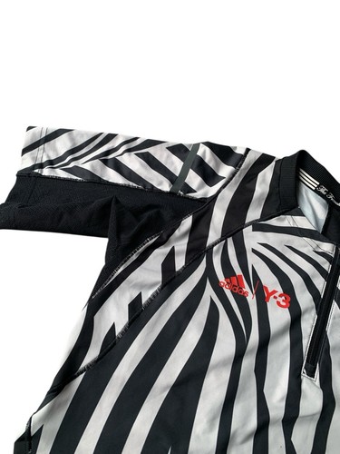 Camiseta de tenis Adidas Y-3 Roland Garros para hombre mediana 2016 estampado de cebra - Imagen 11 de 12