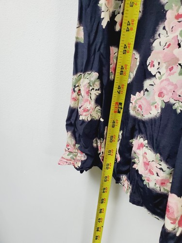 Vintage Karen Alexander 80s Dress Womens 4 Long Maxi 1980s Grunge Black Floral - Picture 8 of 12