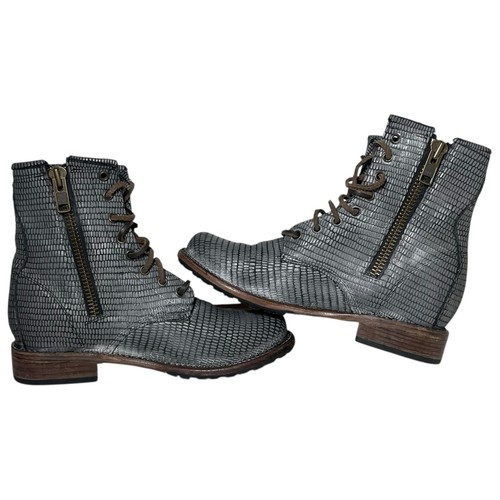 Freebird by Steven Manchester Combat Damenstiefel Größe 9 grau Leder - Bild 8 von 13