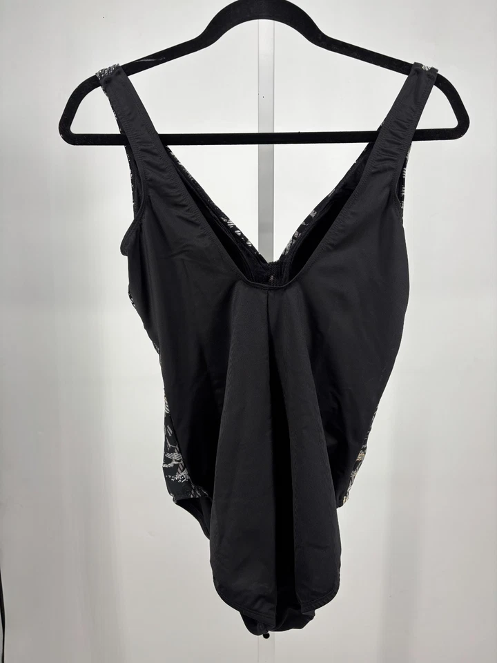 Miraclesuit Monteverde Charmer One Piece Swimsuit Womens 12 Black Padded NWOT - Image 2 of 4