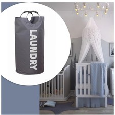 Foldable Laundry Basket 82L Large Capacity with Padded Handles for Bathroom Dorm