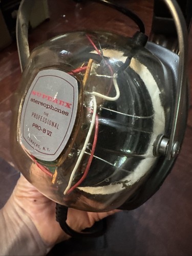 VTG Superex Stereophones PRO B VI See Thru CLEAR Exterior EXC, 1 Headphone Works - Picture 8 of 17
