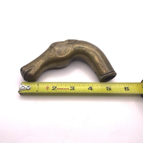Vintage Art Deco Messing Pferdestock Griff für einen Gehstock Aufsatz für Stock - Bild 9 von 9
