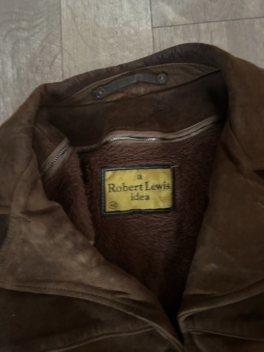 Vintage 70’s A Robert Lewis Idea Brown Mens Suede Coat 3 Button Size 42 - Picture 3 of 6
