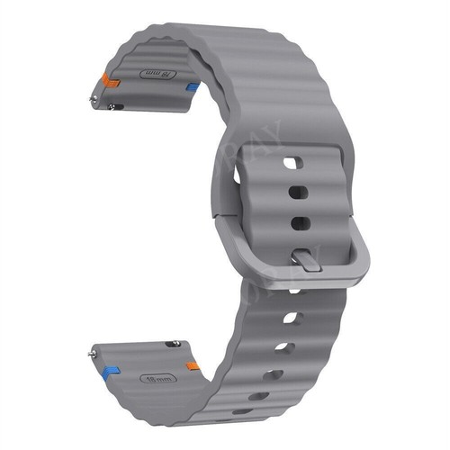 Universal 18mm Sport Silicone Strap Replacement Bratelets Smart Watch Wrist Band - Picture 64 of 76