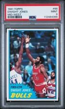 1981 Topps Dwight Jones Mid-West #68 PSA 9 Mint Chicago Bulls 
