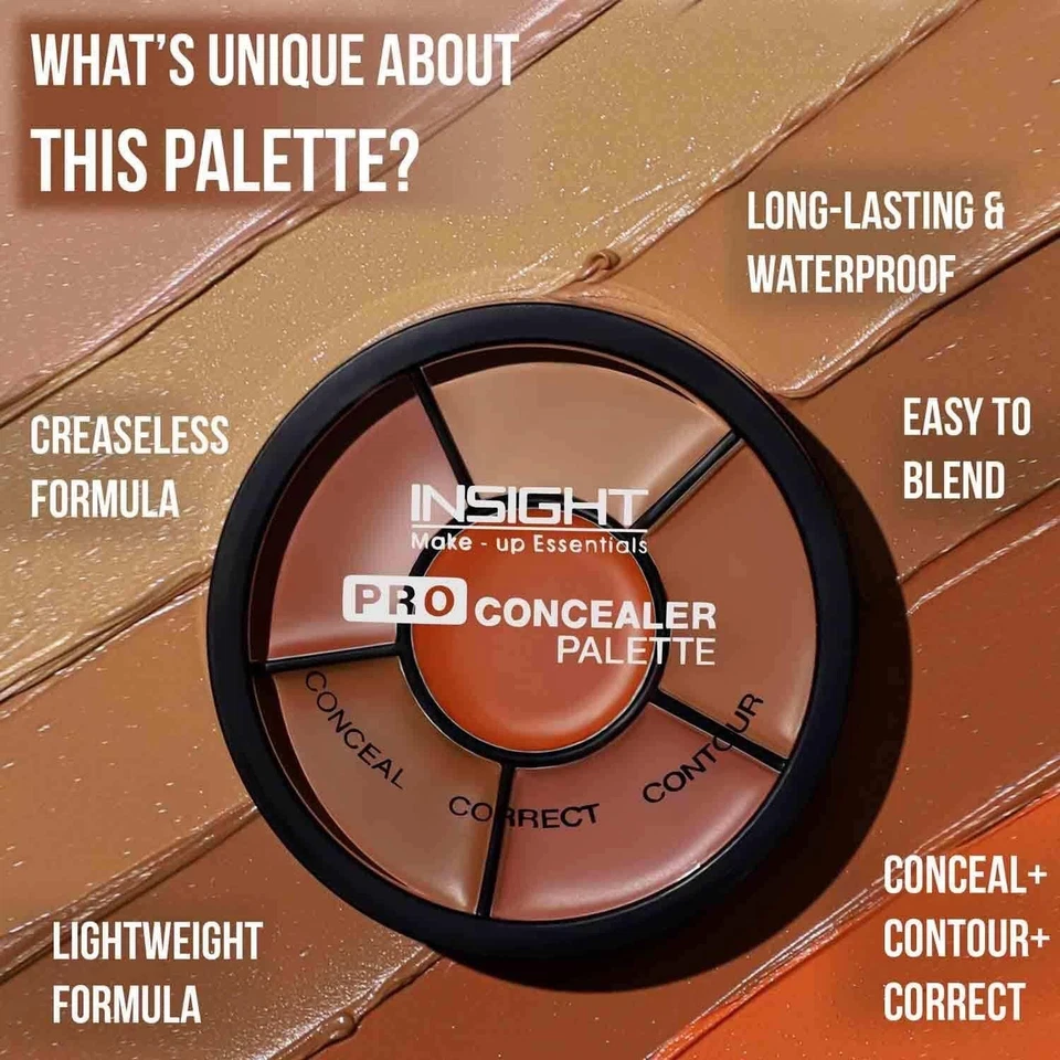 INSIGHT Pro Concealer Palette -Corrector|Full Coverage|Satin–Matte Finish|3 In 1 - Image 2 of 4