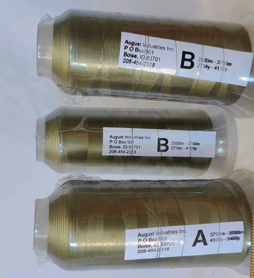 3 New Rayon Machine Embroidery Thread 120D 5000M Lush Green Shade Sealed Mixed - Image 3 of 3