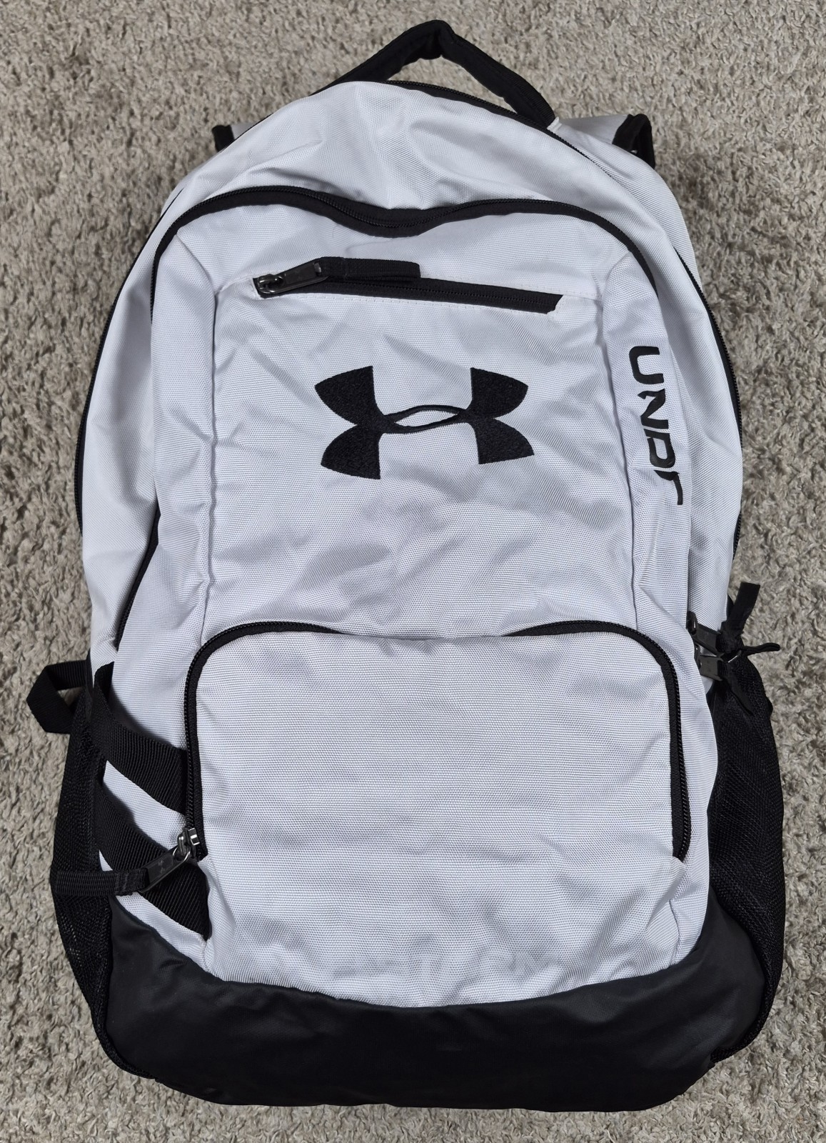 Under Armour Hustle Backpack White Black