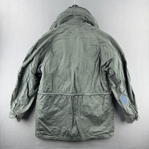 Vintage USAF Jacket Mens Medium Long Sage Green Single Breasted Field Coat 1957 - Picture 8 of 20