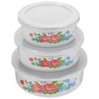 3pcs Enamel Bowls Salad Bowls Enamel Bowls Salad Bowls Food Storage Bowls