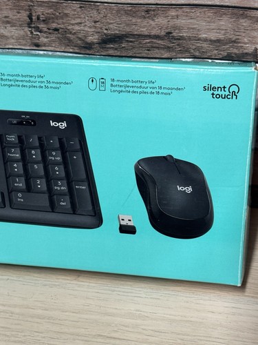 Logitech Set Keyboard And Mouse Wireless MK295 Graphite UK QWERTY Silent Combo - Photo 3/5