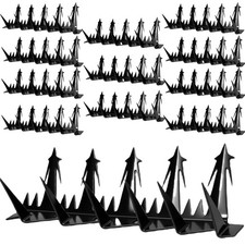 JIAHOHI 12 Pack Anti Climb Fence Spikes – Black Metal Wall 185in.,