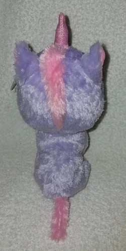 Ty Beanie Boos Rainbow The Purple Unicorn Plush New - Picture 3 of 5