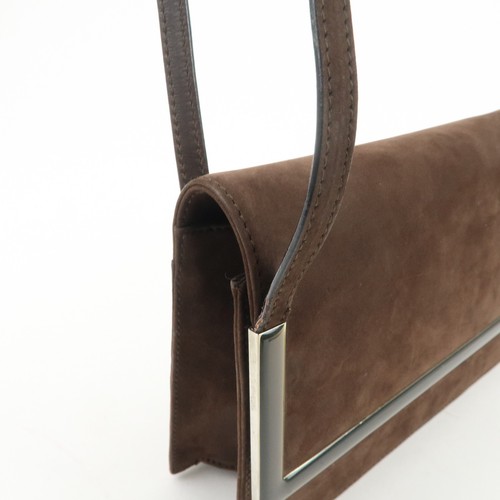 Ferragamo Leather Shoulder Bag Hand Bag Brown Authentic Used F/S - Picture 15 of 23