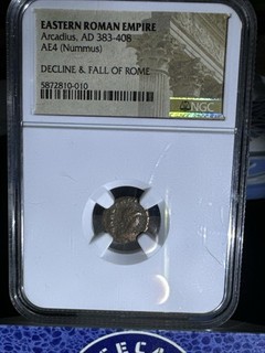 NGC Coins Of The Roman AE3 Nummus Arcadius (AD383 408) Eastern Roman Empire