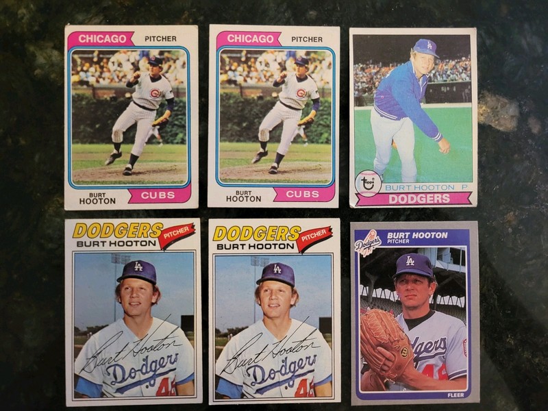 6 Card Dodgers Hooton- VG/ Excellent condition