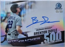 2020 Bowman Chrome - Stat Tracker Autographs #STA-BD - Brenton Doyle 05/99