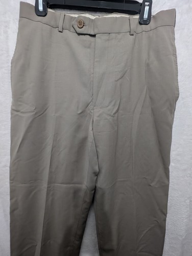 Brooks Brothers 1818 Men's Brown Dress Pants 100% Wool Size 34 x 30 - Picture 2 of 12