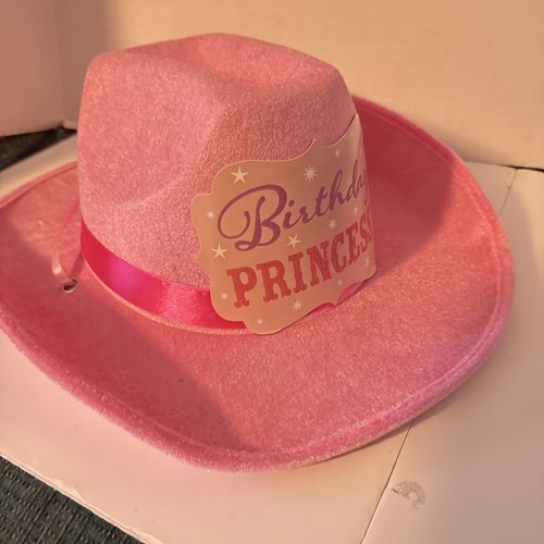 Pink “Birthday Princess”Cowboy Hat Western Fashion Cowgirl Hat Costume Accessory - Picture 6 of 6