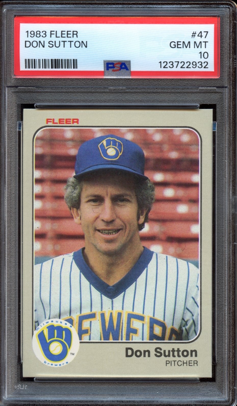 1983 Fleer Don Sutton #47 - HOF Registry - PSA 10 GEM MINT