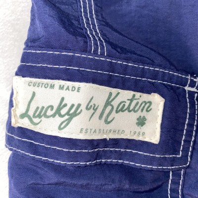 Vintage Surfwear USA Kanvas By Katin Nylon Boardshorts Mens 30 Navy Cargo Lucky