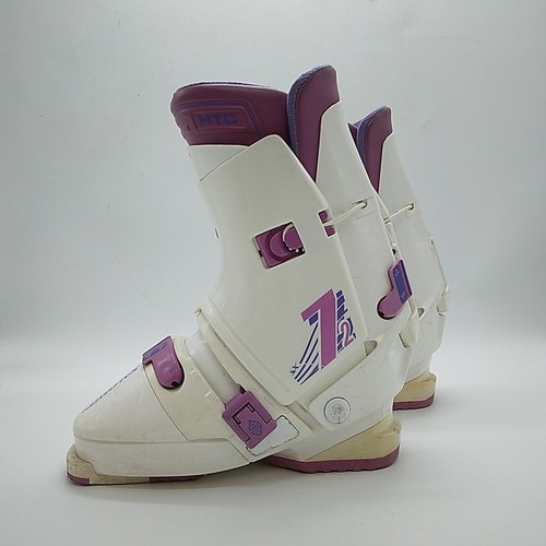 Salomon 72 HTC White and Pink Rigid Plastic Padded Lined 310 Ladies Ski Boots - Picture 3 of 17