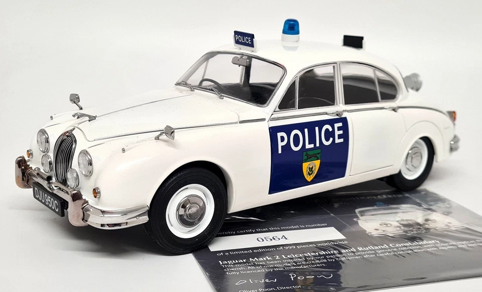 Model Icons 1/18 Jaguar Mk2 Leicestershire Rutland Police Diecast Model Car - Image 3 of 4