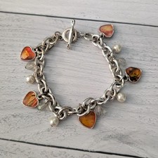 Heart Theme Charm Bracelet - Fair Condition