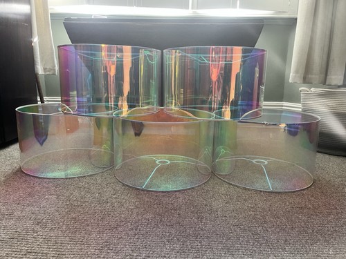 5x Sancia Iridescent Cylinder Lamp Shade Light Shade 40cm Diameter - Picture 15 of 16