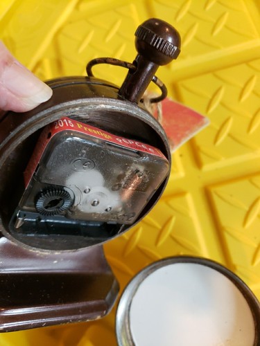 Vintage Die Cast Cooper Glass Ball Desk Clock New With Tags Felt Backing Bottom  - Picture 8 of 9