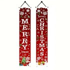 Merry Christmas Polyester Door Banner Set For Indoor Outdoor Holiday Decoration