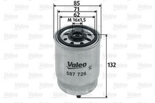 Kraftstofffilter VALEO 587726 für OPEL Kadett E CC (T85) KADETT D (31-34, 41-44)