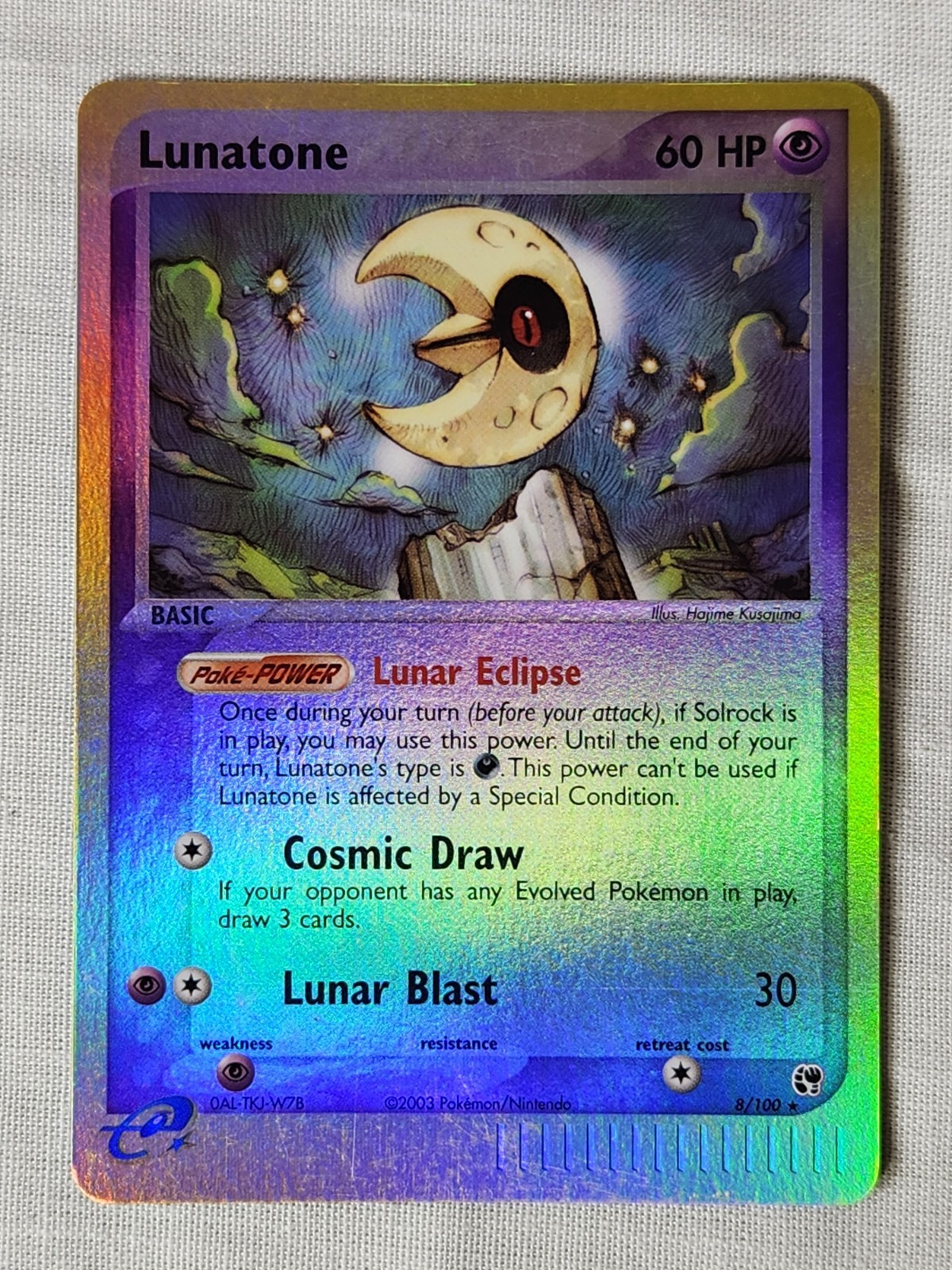 Played Lunatone - Reverse Holo 8 Sandstorm Pokemon TCG